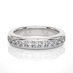 Load image into Gallery viewer, 1.07 CT Princess Cut Lab Grown Diamond Channel Set Band  11 Stone IGI Certified
