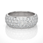 Load image into Gallery viewer, 1.88 CT Round Cut Lab Grown Diamond 4 Row Pave Band  58 Stone Bold IGI Certified
