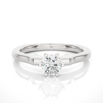 Load image into Gallery viewer, 0.47 CT Round Lab Grown Diamond Solitaire Engagement Ring | Gold Band

