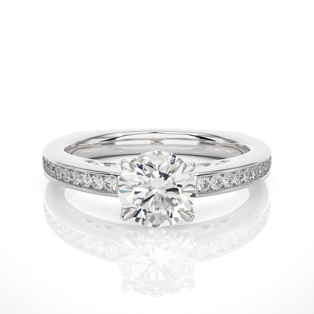 1.27 CTW Round Lab-Grown Diamond Channel Set Engagement Ring