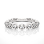Load image into Gallery viewer, 0.21 CT Round Cut Lab Grown Diamond Marquise-Style 7 Stone Ring  IGI Certified
