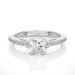 Load image into Gallery viewer, 1.26 CTW Round Lab-Grown Diamond Engagement Ring with Rope-Style Sides E-F / VVS-VS
