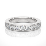Load image into Gallery viewer, 0.96 CT Round Cut Lab Grown Diamond Channel Set Band  13 Stone IGI Certified
