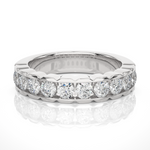 Load image into Gallery viewer, 1.01 CT Round Cut Lab Grown Diamond Bold Channel Set Band  10 Stone IGI Certified
