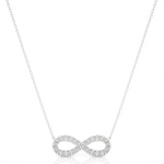Load image into Gallery viewer, 0.39 CT Lab-Grown Diamond Infinity Pendant Necklace | Solid Gold | 25 Round Diamonds
