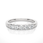 Load image into Gallery viewer, 0.51 CT Round Cut Lab Grown Diamond Five Stone Prong Set Ring  IGI Certified
