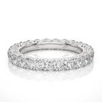Load image into Gallery viewer, 2.28 CT Round Lab Grown Diamond Prong Set Eternity Band | 25 Stone Gold Ring
