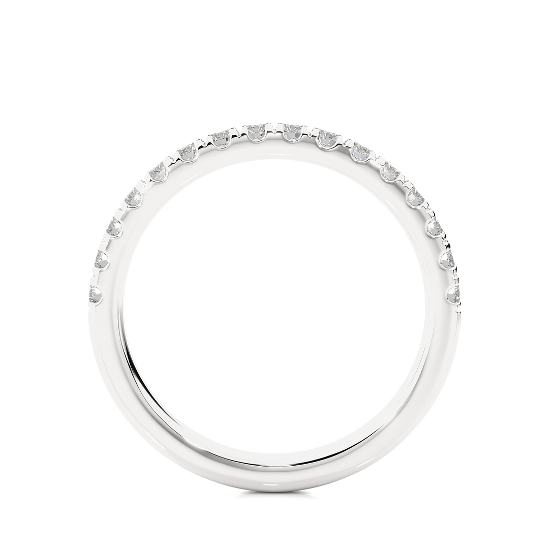 0.25 CT Round Lab Grown Diamond Petite Micro Pave Ring  16 Stone IGI Certified