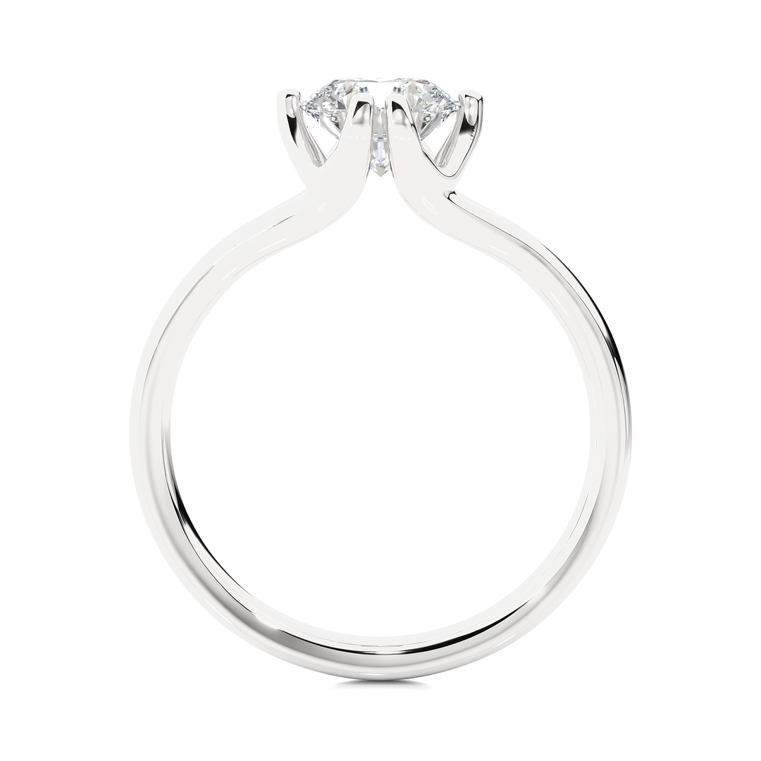 1.08 CT Round Brilliant Lab Grown Diamond Solitaire Engagement Ring | Gold Band