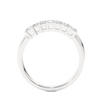 Load image into Gallery viewer, 0.50 CT Princess Cut Lab Grown Diamond Prong Set Band  7 Stone IGI Certified
