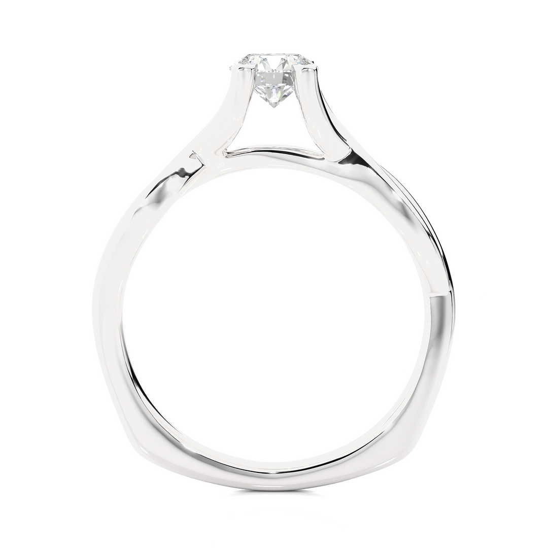 0.47 CT Lab Grown Diamond Infinity Engagement Ring | Gold Band