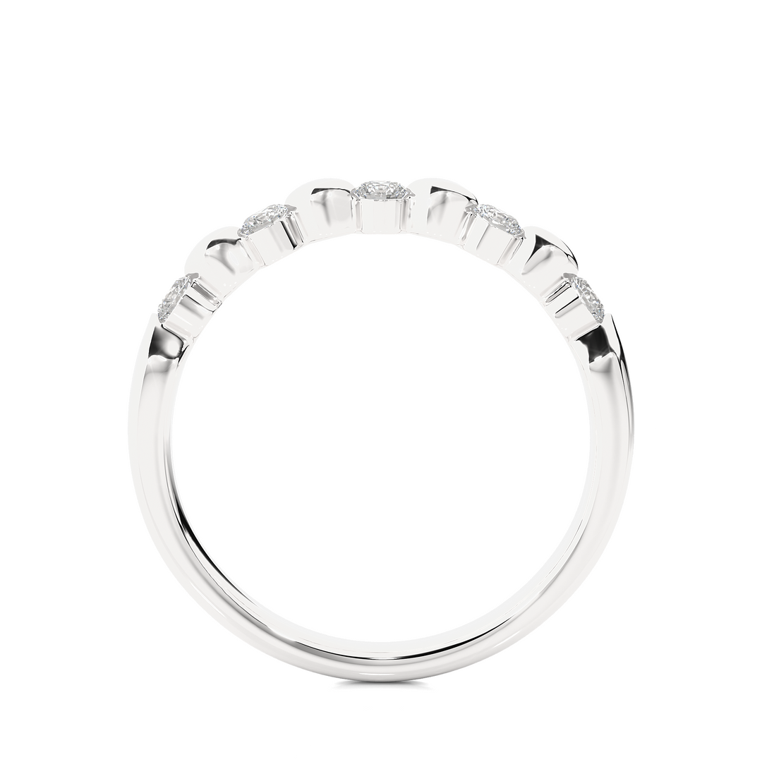 0.26 CT Round Cut Lab Grown Diamond Marquise-Style 5 Stone Ring  IGI Certified