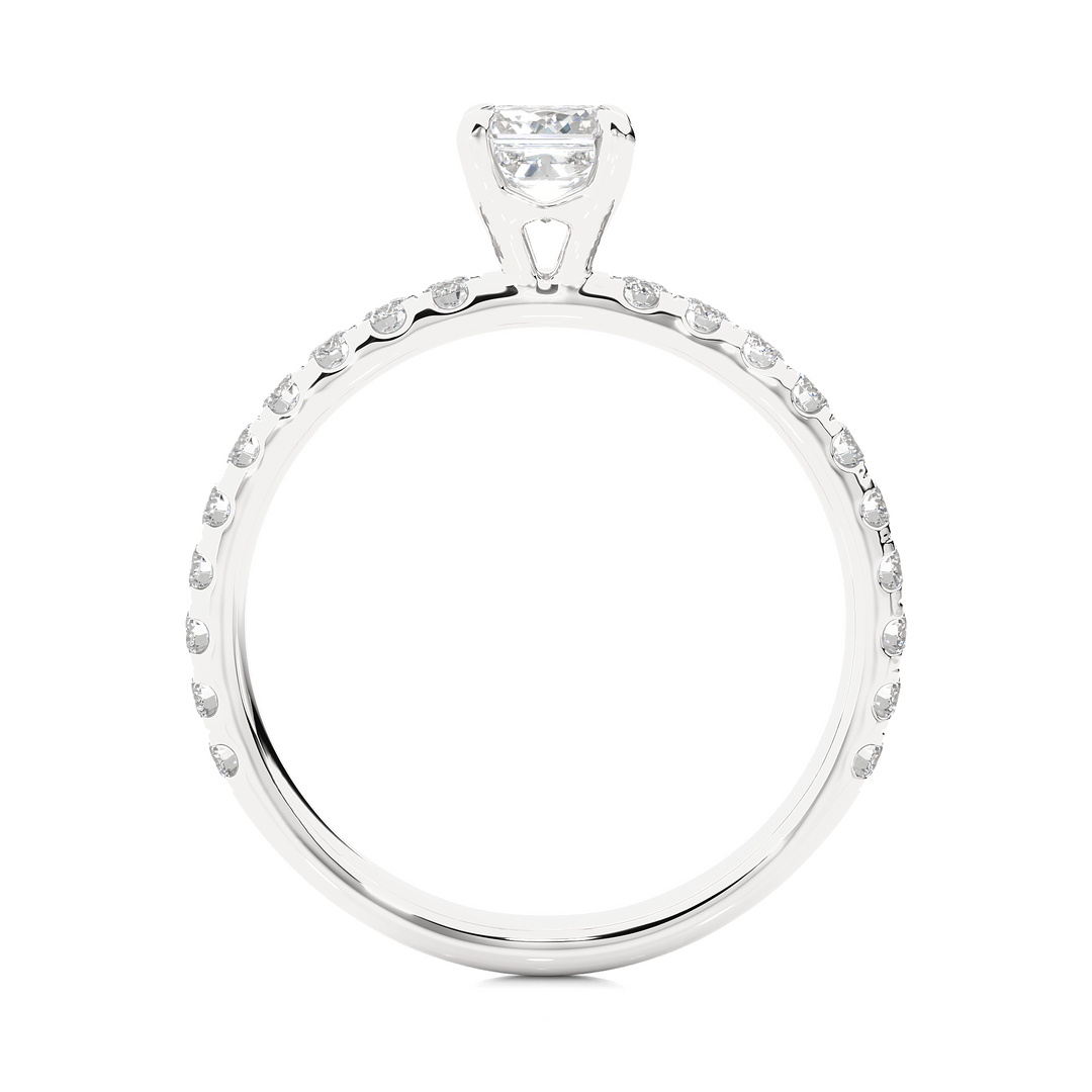1.01 CTW Princess Cut Solitaire Lab-Grown Diamond Engagement Ring