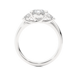 Load image into Gallery viewer, 1.39 CT Round Lab Grown Diamond Three Stone Ring | 3 Stone Gold Band
