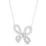 Load image into Gallery viewer, 0.31 CT Lab-Grown Diamond Butterfly Pendant Necklace | Solid Gold | 38 Round Diamonds

