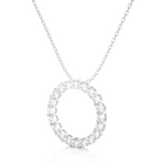 Load image into Gallery viewer, 1.64 CT Lab-Grown Diamond Round Circle Pendant Necklace | Solid Gold | 20 Round Diamonds