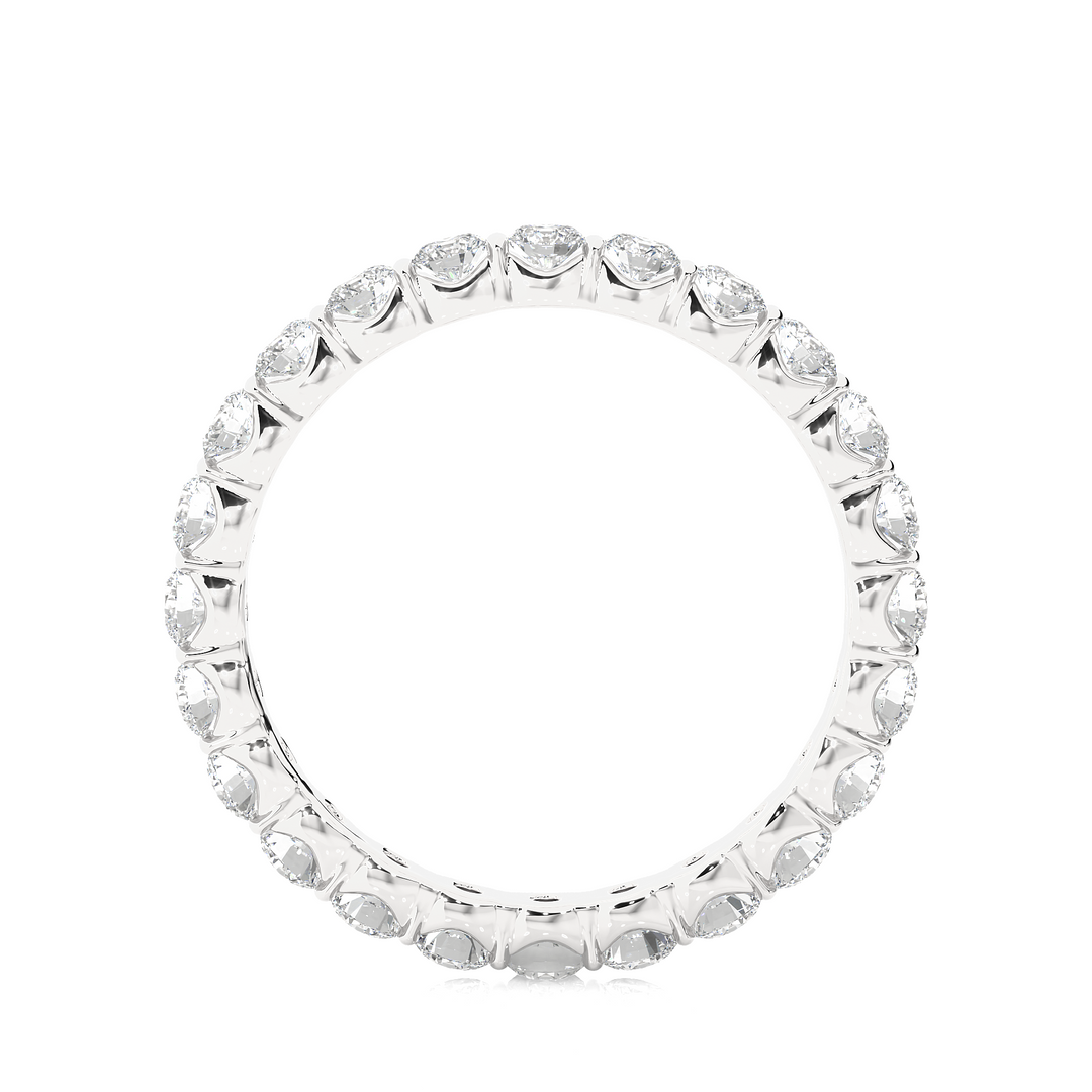 1.09 CT Round Lab Grown Diamond Bar Set Eternity Band | 24 Stone Gold Ring