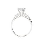 Load image into Gallery viewer, 0.69 CTW Round Lab-Grown Diamond Engagement Ring with Claw &amp; Bezel Set E-F / VVS-VS
