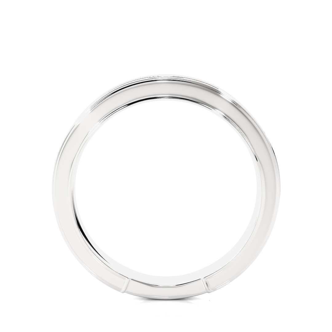 0.49 CT Round Cut Lab Grown Diamond Bold Prong Set Band  14 Stone IGI Certified