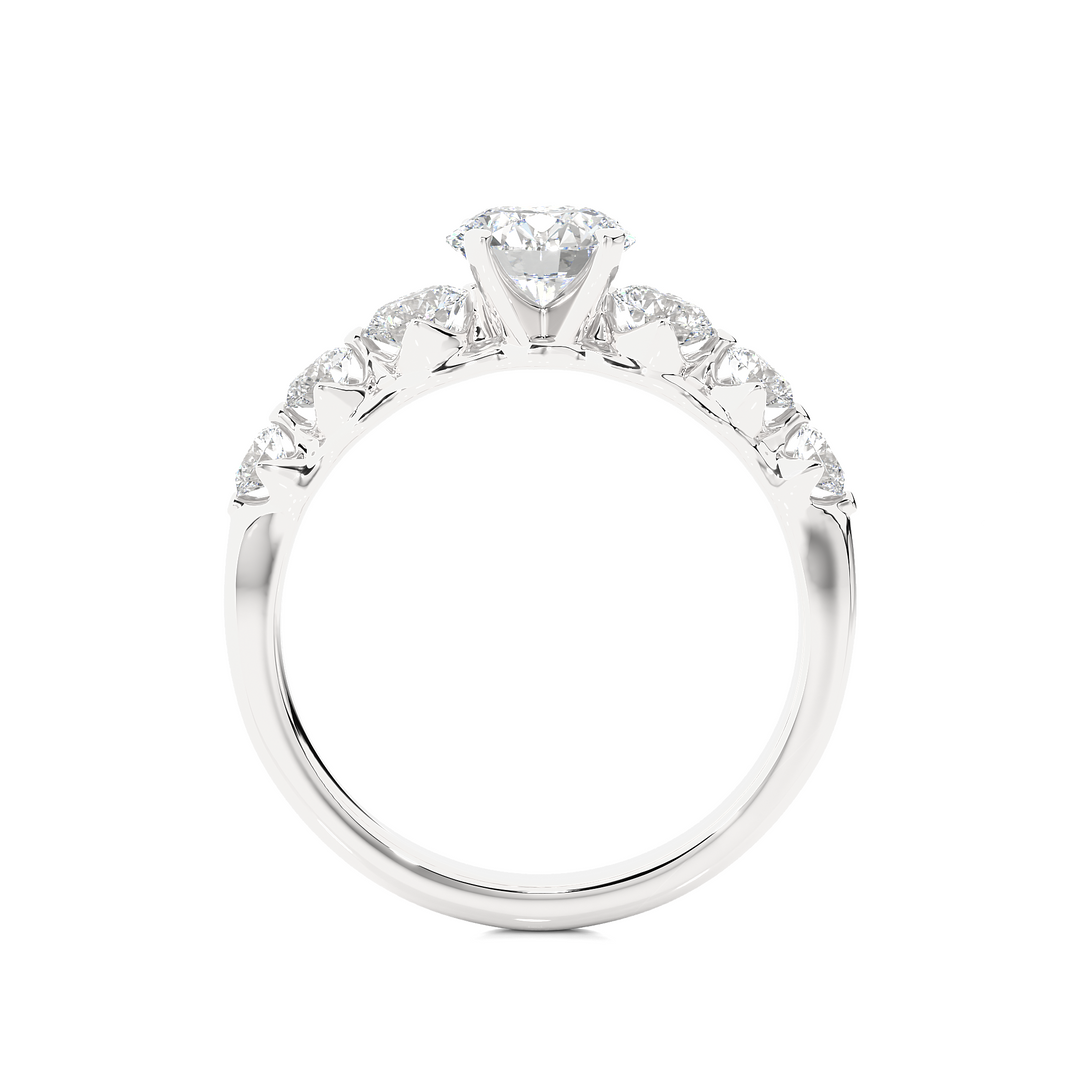 1.47 CTW Round Lab-Grown Diamond Claw Set Engagement Ring E-F / VVS-VS