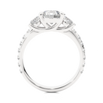 Load image into Gallery viewer, 2.35 CT Round Center with Round Side Lab Grown Diamond Three Stone Ring | 17 Stone Gold Band

