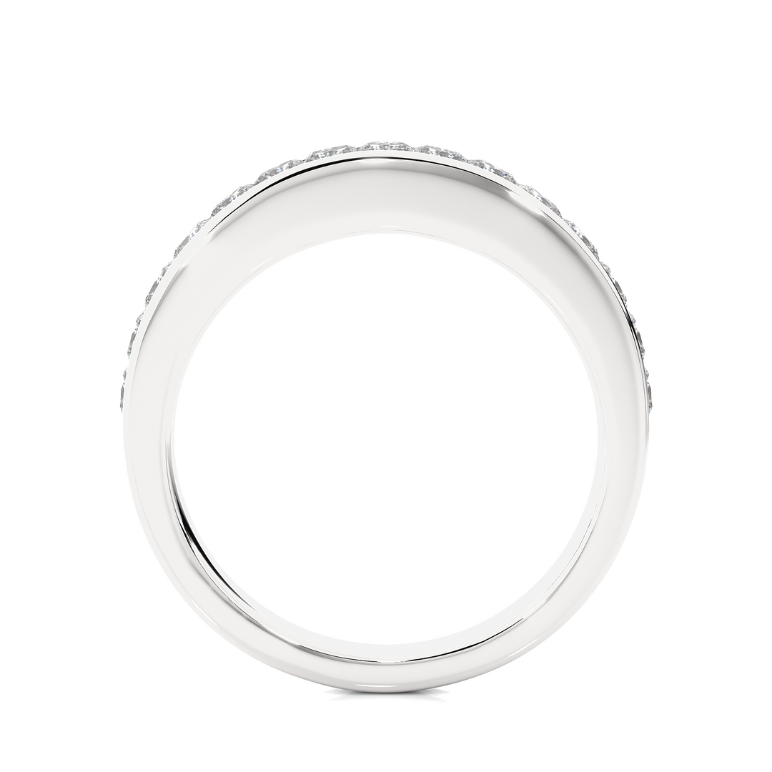 0.98 CT Princess Cut Lab Grown Diamond Eternity Band  15 Stone IGI Certified