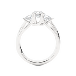 Load image into Gallery viewer, 1.39 CT Round Lab Grown Diamond Three Stone Ring | 3 Stone Gold Band
