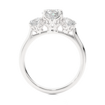 Load image into Gallery viewer, 1.62 CT Round Lab Grown Diamond Three Stone Ring | 3 Stone Gold Band
