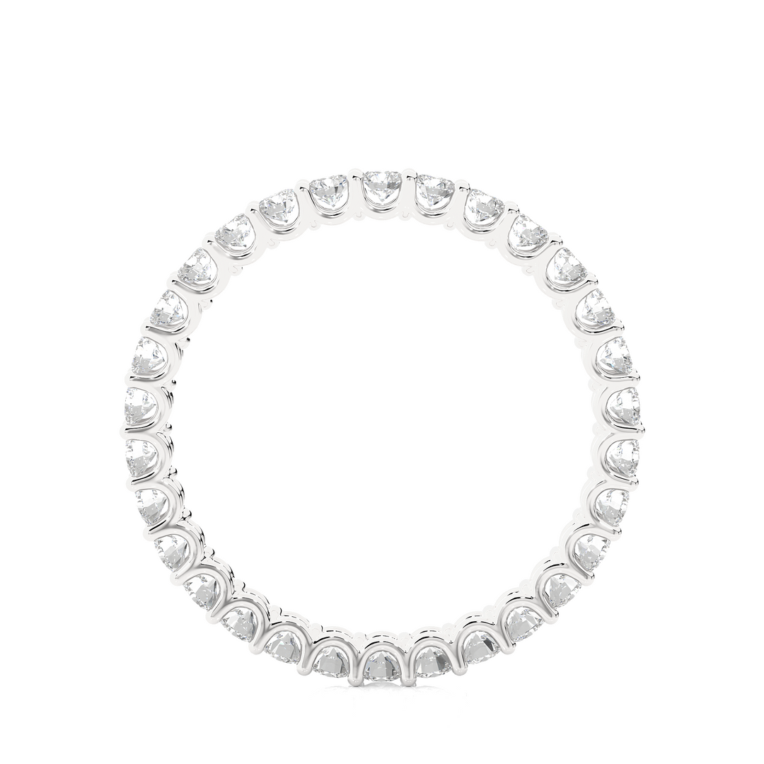 1.04 CT Round Lab Grown Diamond Prong Set Eternity Band | 30 Stone Gold Ring