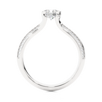 Load image into Gallery viewer, 0.73 CTW Lab-Grown Diamond Pavé Engagement Ring – Round Cut
