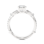 Load image into Gallery viewer, 1.50 Carat Three Stone Lab-Grown Diamond Ring | Round &amp; Baguette Unique Design
