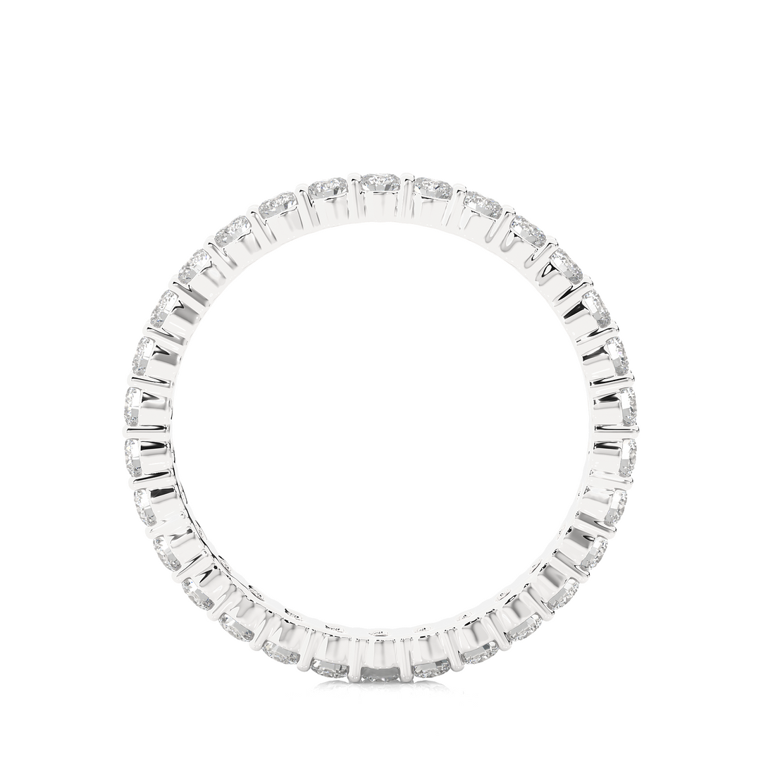 0.90 CT Round Lab Grown Diamond Eternity Band | 30 Stone Gold Ring