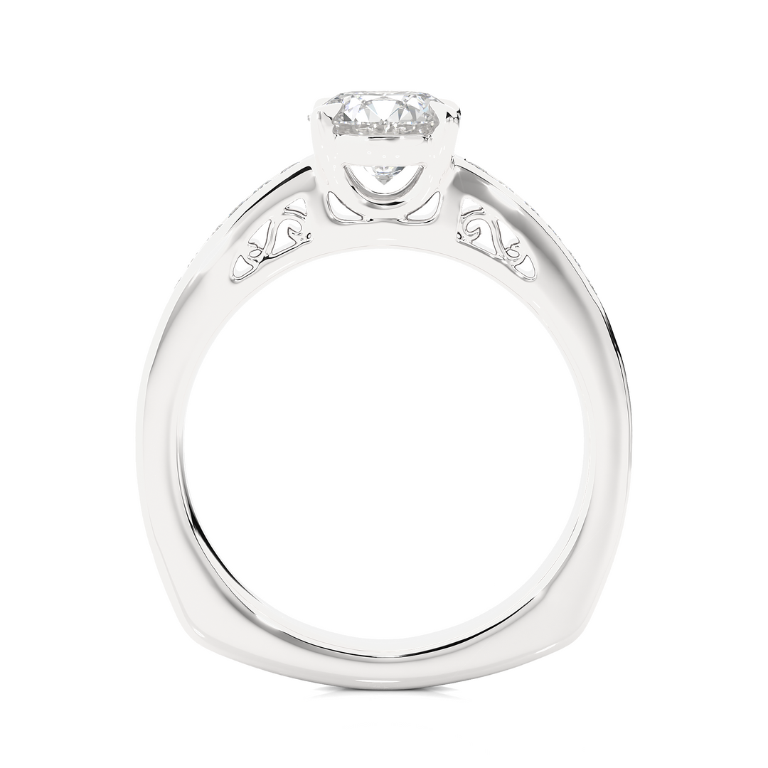 1.27 CTW Round Lab-Grown Diamond Channel Set Engagement Ring