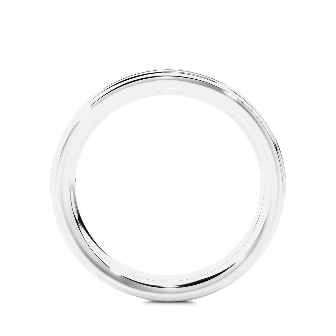0.41 CT Round Cut Lab Grown Diamond Prong Set Wide Band  16 Stone IGI Certified