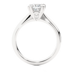 Load image into Gallery viewer, 1.38 CT Princess or Round Lab Grown Diamond Engagement Ring | 4 Stone Gold Band
