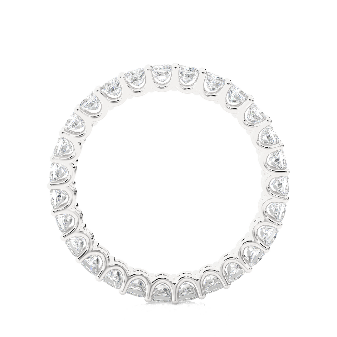 1.93 CT Princess Cut Lab Grown Diamond Eternity Band | 27 Stones | 10K, 14K & 18K Gold