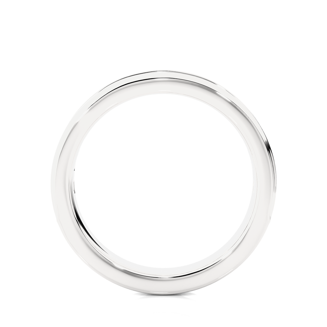 0.92 CT Round Cut Lab Grown Diamond Channel Set Band  14 Stone IGI Certified