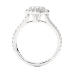 Load image into Gallery viewer, 1.33 CT Heart Halo Lab Grown Diamond Ring with Round Side Stones
