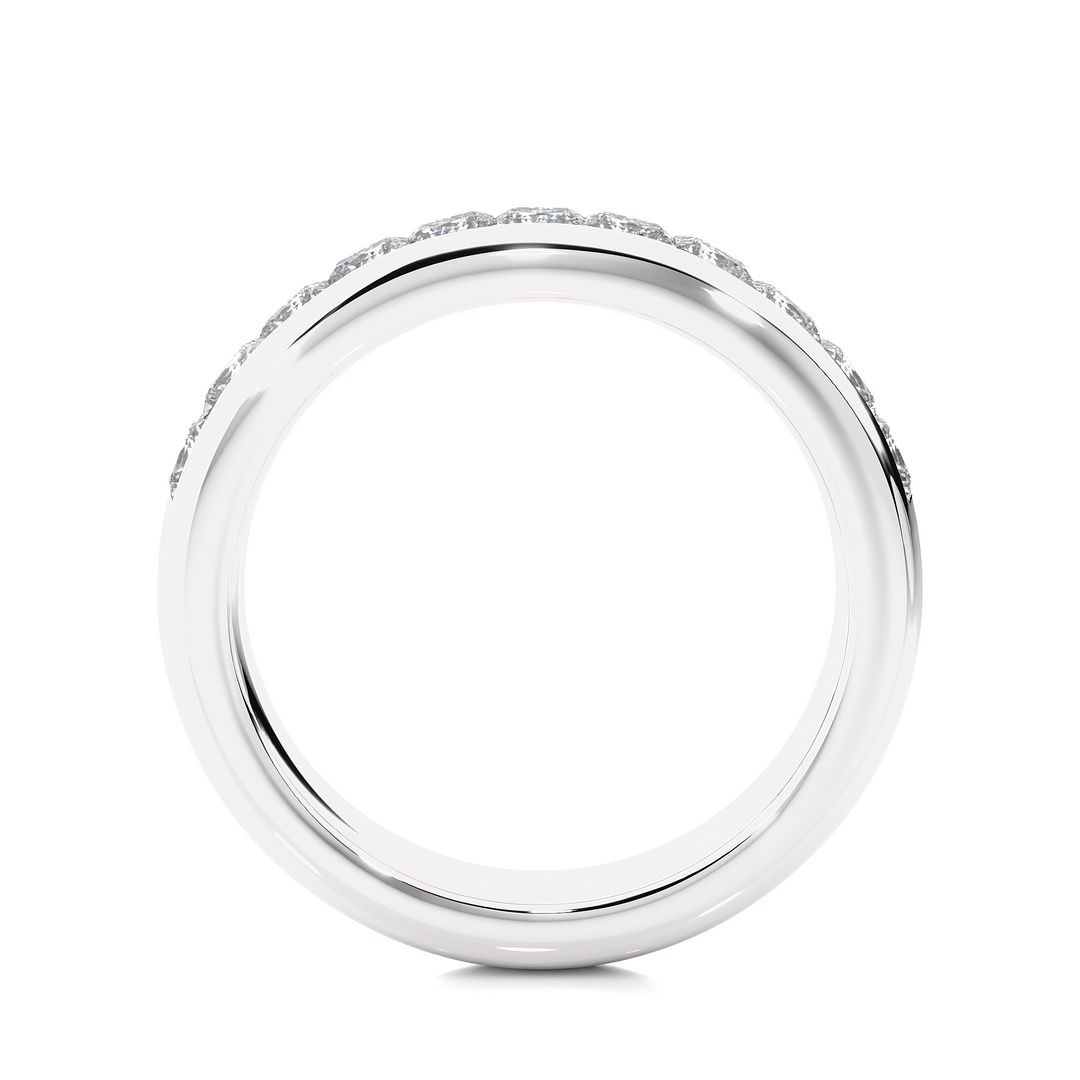 1.07 CT Princess Cut Lab Grown Diamond Channel Set Band  11 Stone IGI Certified