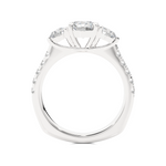 Load image into Gallery viewer, 1.55 CT Round Center with Round Side Lab Grown Diamond Three Stone Ring | 13 Stone Gold Band
