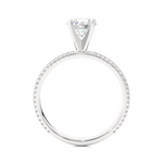 Load image into Gallery viewer, 1.14 CTW Round Lab-Grown Diamond Engagement Ring with Two-Row Micropave Set E-F / VVS-VS
