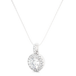 Load image into Gallery viewer, 1.52 CT Lab-Grown Diamond Halo Pendant Necklace | Round Diamonds | Solid Gold

