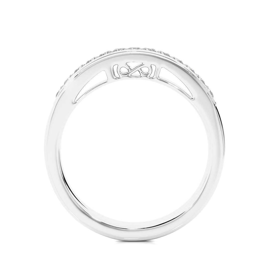 0.32 CT Princess Cut Lab Grown Diamond Channel Set Band  13 Stone IGI Certified