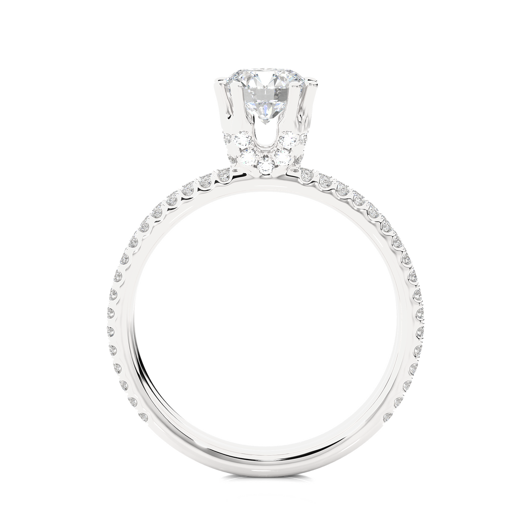 1.32 CTW Lab-Grown Diamond Split Shank Engagement Ring – Round Cut