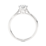 Load image into Gallery viewer, 0.53 CT Round Lab Grown Diamond Solitaire Engagement Ring | Six Prong Gold Band
