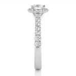 Load image into Gallery viewer, 1.09 CT Round Cut Halo Lab Grown Diamond Ring | 27 Stone Design
