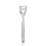Load image into Gallery viewer, 0.74 CTW Round Lab-Grown Diamond Twisted Engagement Ring E-F / VVS-VS

