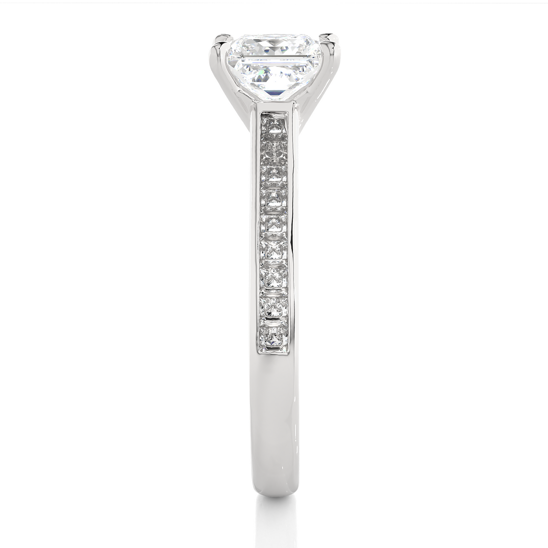 1.95 CTW Princess Cut Lab-Grown Diamond Channel Set Engagement Ring E-F / VVS-VS