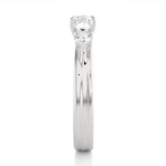 Load image into Gallery viewer, 0.96 CT Princess Cut Three Stone Lab Grown Diamond Ring with Round Side Stones
