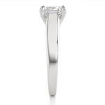 Load image into Gallery viewer, 1.35 CT Princess Cut Lab Grown Diamond Engagement Ring | Bold 4 Stone Gold Band
